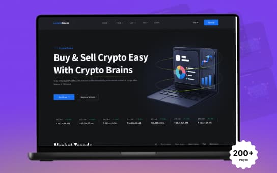 CoinAxis Cryptocurrency Trading UI Kit