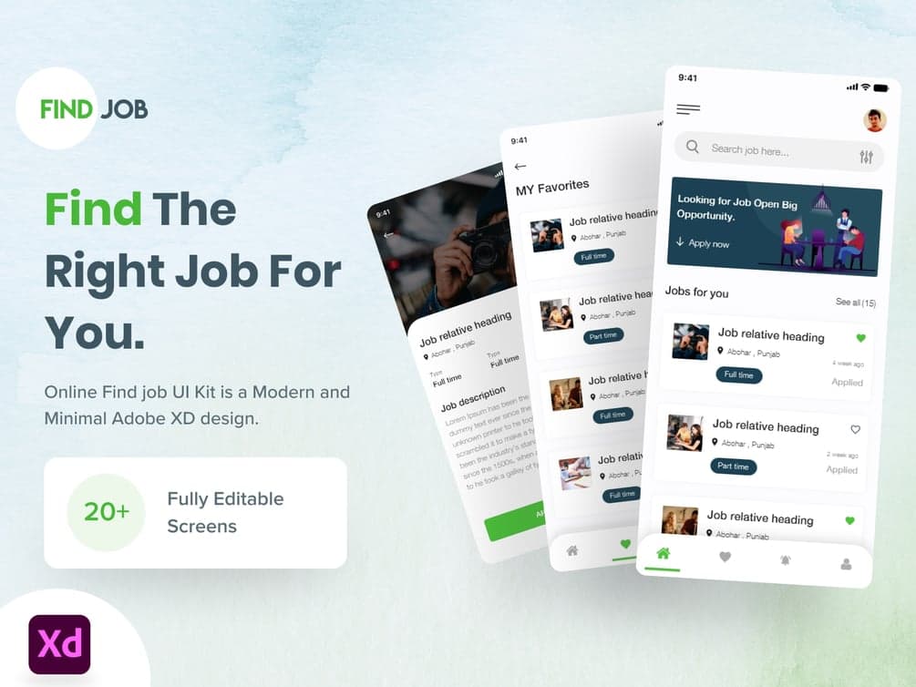 Find Job - Online Find Job Ui kit